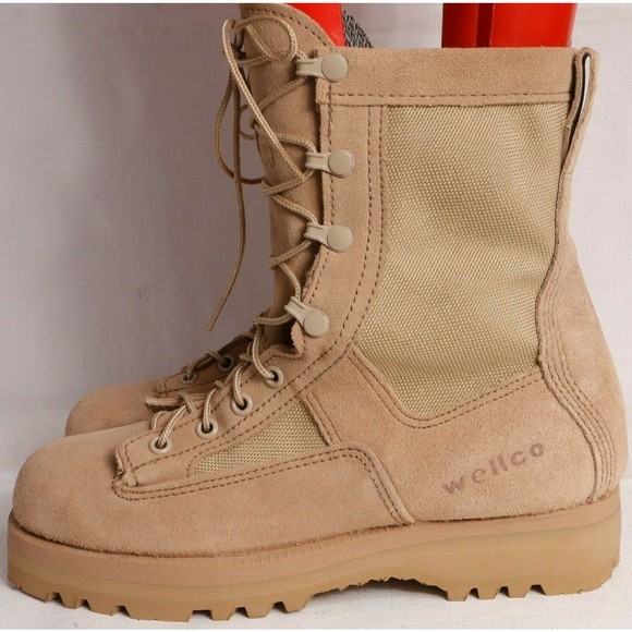 Wellco US Army Military Tactical Combat Desert Tan Boots Vibram Men\'s Size 6 W main image 4